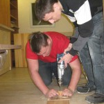 Montage der Arbeitsplatte